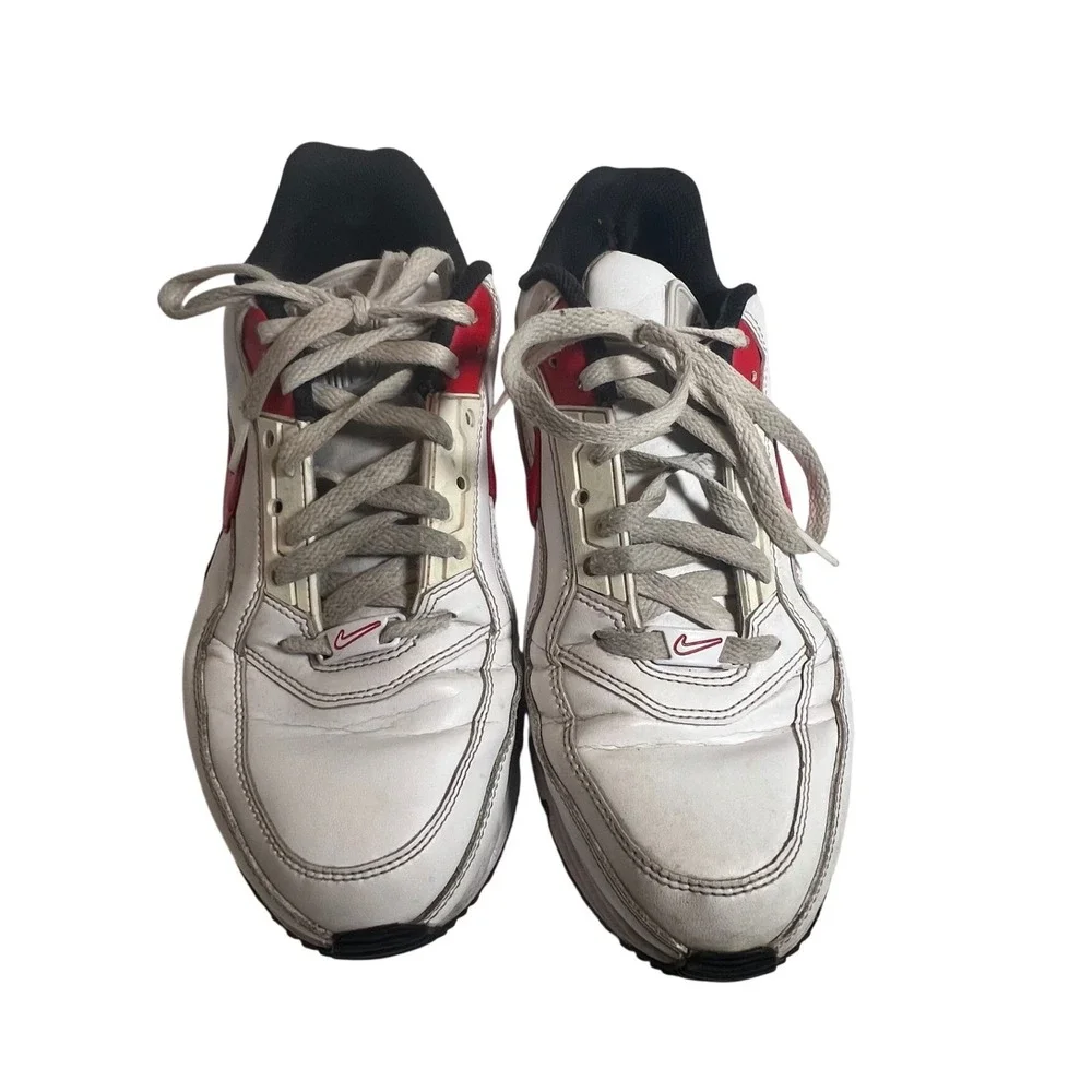 Nike Air Max LTD 3 Mens White‎ Red Black Leather Low Top Sneakers BV1171-100